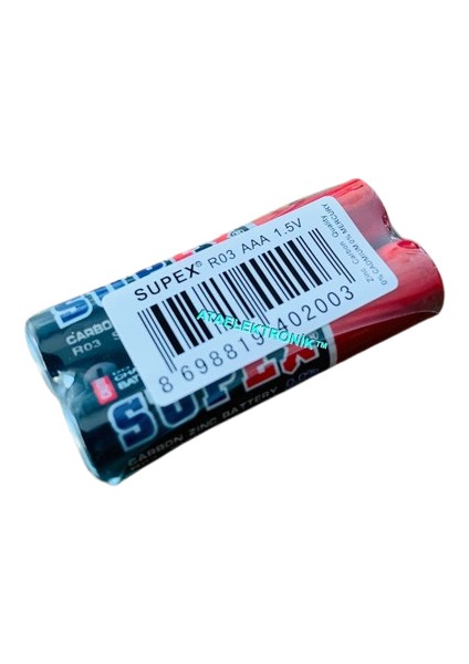 R03 1.5V AAA Çinko Karbon İnce AAA Pil 2'li