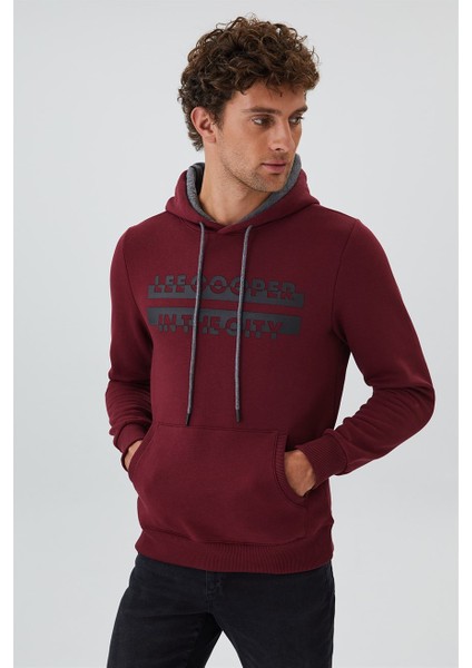 Leecooper Tess Erkek Kapüşonlu Sweatshirt Mürdüm fiyatları