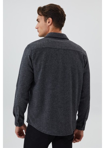 Harold Erkek Dokuma Uzun Kol Gömlek Antrasit fırsatları