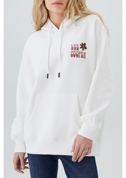 Ella Kadın Kapüşonlu Sweatshirt Ekru modelleri