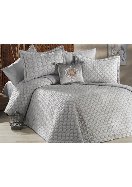 Melodie Çift Kişilik Yatak Örtüsü 4 Gri