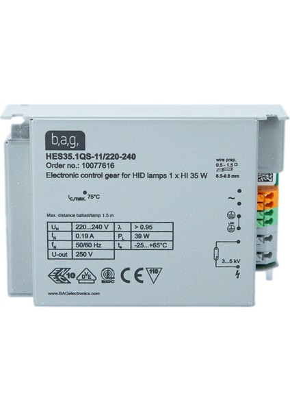1X35W Elektronik Balast