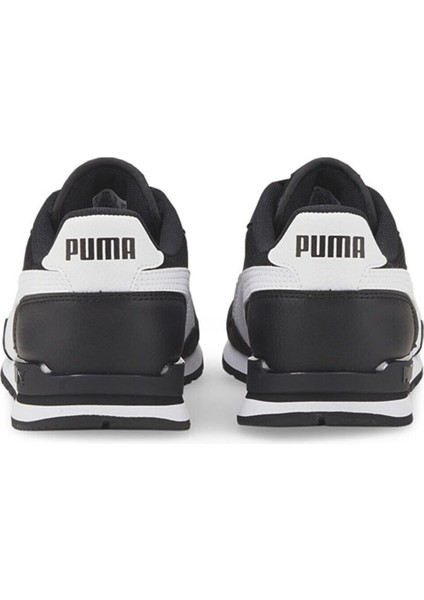 St Runner V3 Mesh Jr 385510 Siyah-Beyaz Kadın Spor Ayakkabı