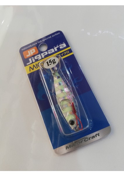 Major Craft Jigpara Micro JPM-15GR Jig - Zebra Glow