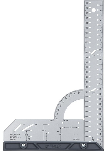 Üniversal Gönye Çok Amaçlı L Gönye Profesyonel Çizim Ölçüm Gönyesi Wolfcraft 300MM