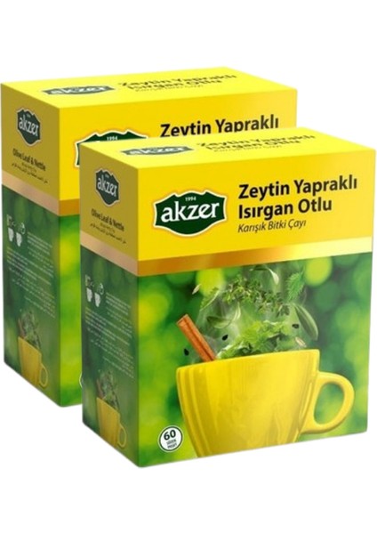 Zeytin Yapraklı & Isırgan Otlu Karışık Bitki Çayı (2 Paket) (180 G - 120'LI Süzen Poşet)