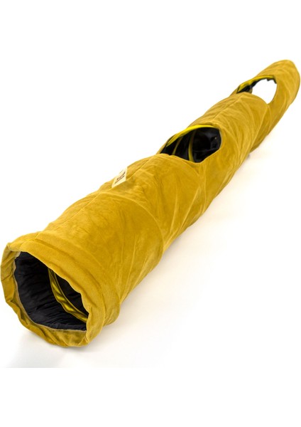 Katlanabilir Uzun Kadife Kedi Tüneli (Sarı)
