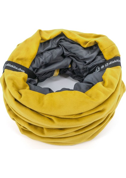Katlanabilir Uzun Kadife Kedi Tüneli (Sarı) indirimleri