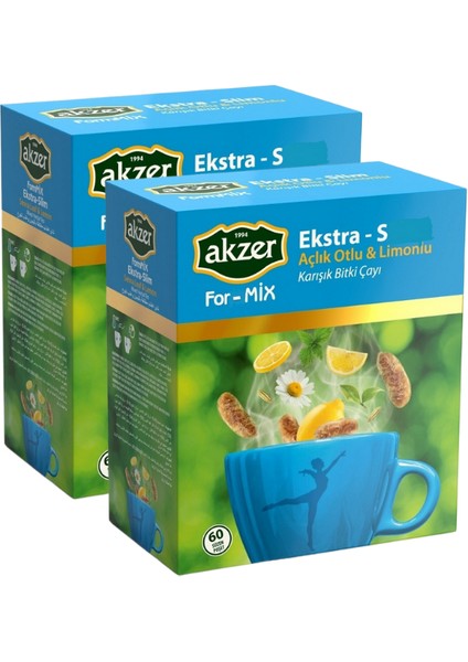 For-Mix Açlık Otlu ve Limonlu Karışık Bitki Çayı 180 gr 120'li