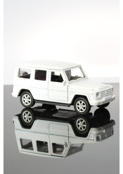 Mercedes Benz G-Class Beyaz Çek Bırak Metal Model Oyuncak Araba 12 cm