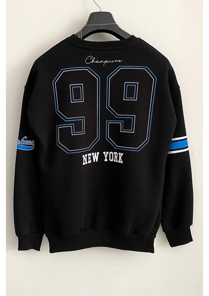 Erkek Siyah 3 Iplik Şardonlu %100 Pamuklu Oversize Sweatshirt fiyatları