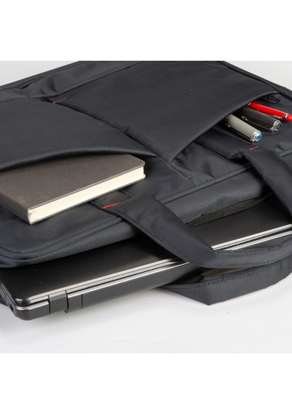 AV6457 Laptop Çantası 17.3" Notebook Bilgisayar Laptop Evrak Çantası - Siyah -Unisex