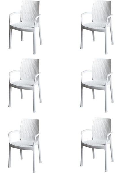 Netaks Efes (Rattan) Sandalye %100 Orjinal 6'lı Takım