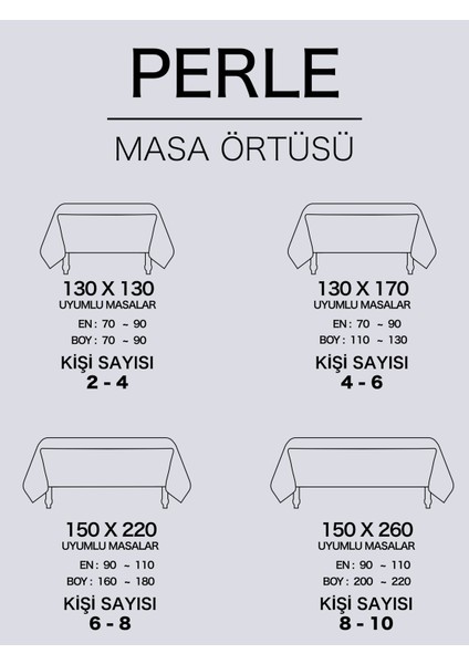 Daily Series Kadife Dokulu Beyaz Masa Örtüsü modelleri