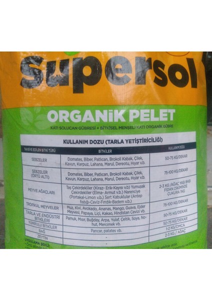 1 kg Supersol Organik Pelet Solucan Gübresi ve Leonardit