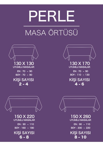 Daily Series Kadife Dokulu Menekşe Moru Masa Örtüsü modelleri