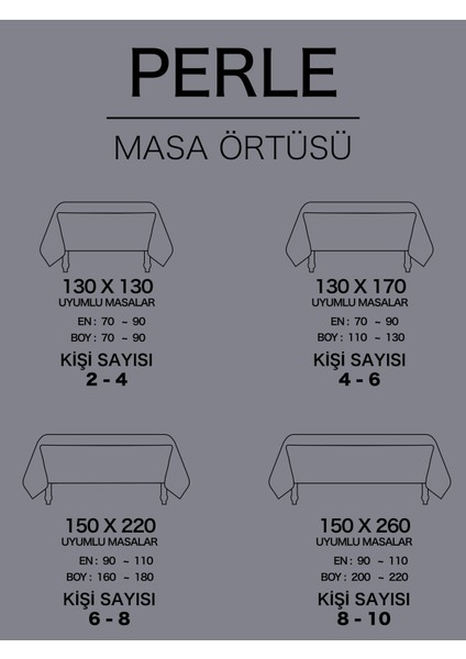 Daily Series Kadife Dokulu Açık Gri Rengi Masa Örtüsü modelleri