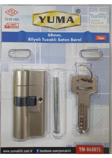 Yuma Standart Pirinç Bilyalı Saten Tuzaklı ( 68MM )