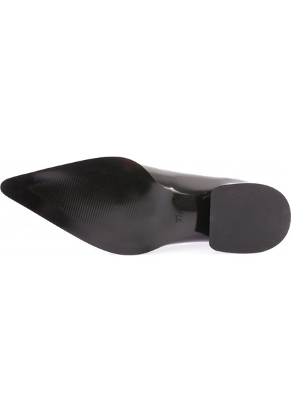 2319-22K Kadin Sivri Burun Üçgen Tokali Kisa Topuk Ayakkabi indirimleri