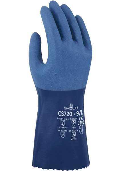 CS720 Çift Kat Nitril Kimyasal Koruyucu Eldiven 10 Numara Xl