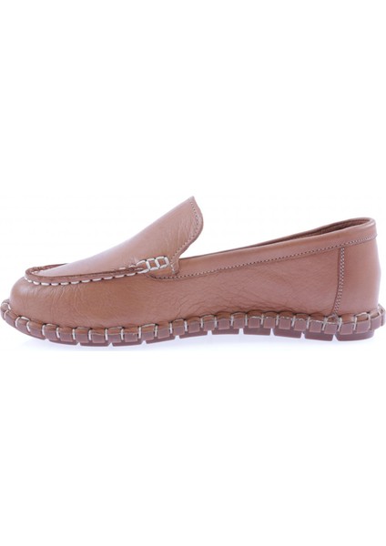 603-23Y Kadin Dikiş Detayli Loafer Ayakkabi modelleri