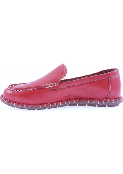 603-23Y Kadin Dikiş Detayli Loafer Ayakkabi modelleri
