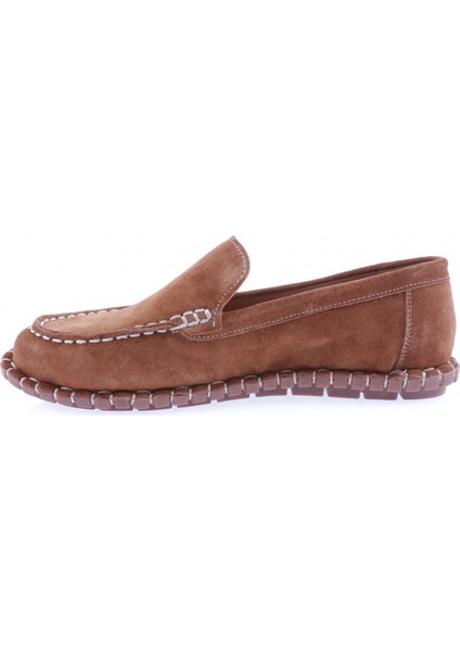 603-23Y Kadin Dikiş Detayli Loafer Ayakkabi modelleri