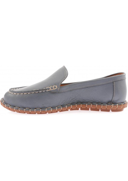 603-23Y Kadin Dikiş Detayli Loafer Ayakkabi modelleri