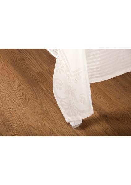 Lida Lüxjakar Bambu Kumaş Krem Masa Örtüsü 160X220 cm - 1264
