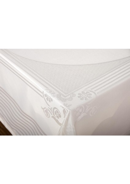 Lida Lüx Jakar Bambu Kumaş Krem Masa Örtüsü 160X320 cm - 1266