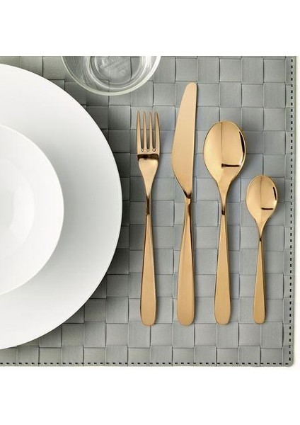 6'lı Çatal Bıçak Kaşık Seti Gold Renk 24 Parça Paslanmaz Çelik Pirinç fiyatları