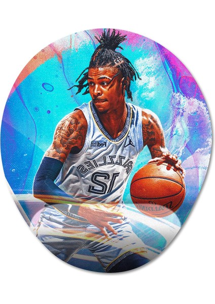 Ja Morant - Nba Bilek Destekli Mousepad Model - 1 Oval