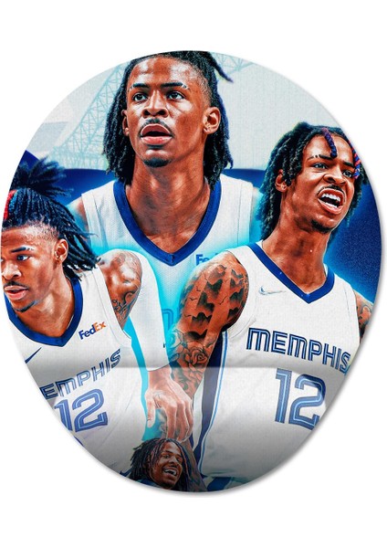 Ja Morant - Nba Bilek Destekli Mousepad Model - 2 Oval