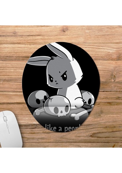 Do I Look Like A People Person - Insan Sevmiyorum Bilek Destekli Mousepad Model - 1 Oval fiyatları