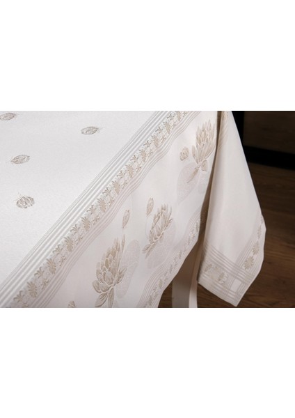Nilüfer Lüx Jakar Kumaş Taş Rengi Masa Örtüsü 160X320 cm - 1270 fırsatları