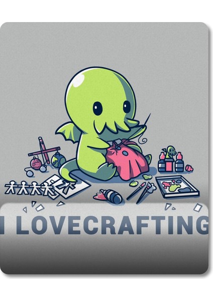 I Lovecrafting Cthulhu Lovecraft Bilek Destekli Mousepad Model - 1
