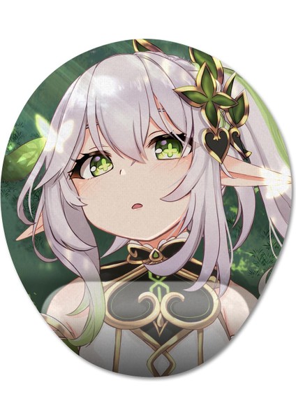 Nahida - Genshin Impact Bilek Destekli Mousepad Model - 3 Oval