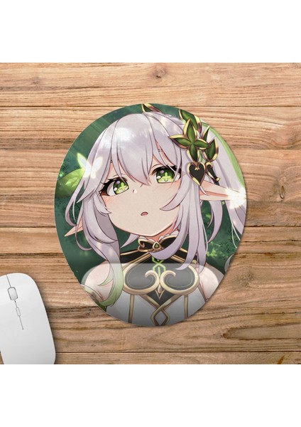 Nahida - Genshin Impact Bilek Destekli Mousepad Model - 3 Oval fiyatları