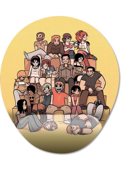 Scott Pilgrim Bilek Destekli Mousepad Model - 1 Oval