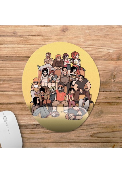 Scott Pilgrim Bilek Destekli Mousepad Model - 1 Oval
