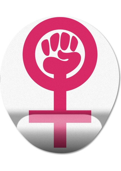 Feminizm - Kadın Hakları Bilek Destekli Mousepad Model - 1 Oval
