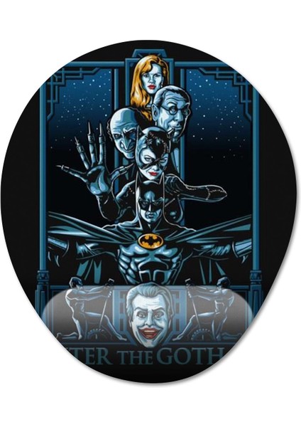 Batman 1989 Bilek Destekli Mousepad Model - 1 Oval