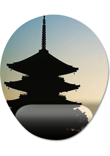 Kyoto - Gezgin - Seyahat Bilek Destekli Mousepad Model - 4 Oval