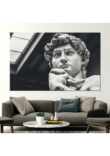 1 Parça Kanvas Tablo Michelangelo Kanvas Man Heykel Sanat Eseri Soyut Kanvas