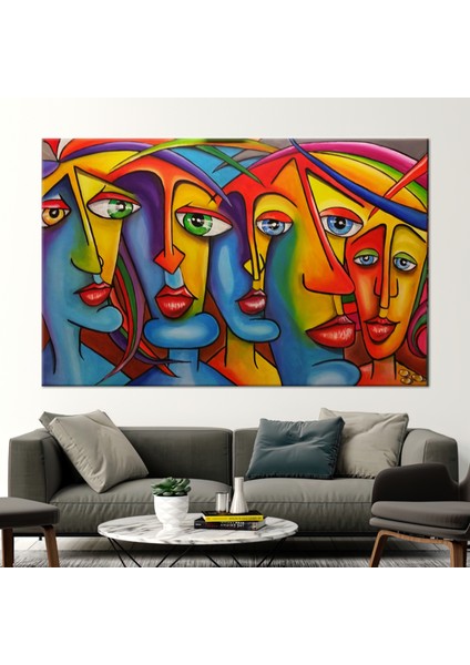 1 Parça Kanvas Tablo Renkli Soyut Sanat Eseri Soyut Portait Baskılı Soyut 3 Boyutlu Kanvas fiyatları