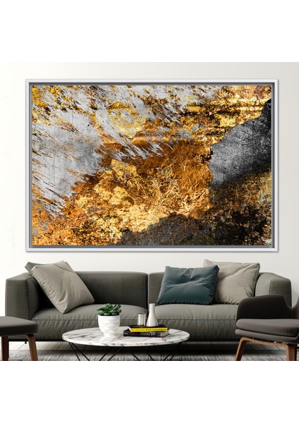 1 Parça Beyaz Çerçeveli Kanvas Tablo Modern Duvar Dekoru Soyut Duvar Dekoru Altın Kanvas Poster fiyatları