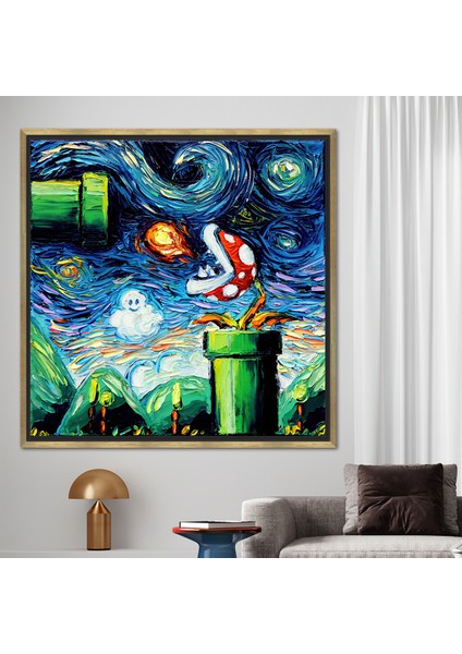 1 Parça Gold Çerçeveli Kanvas Tablo Soyut Baskılı Modern Duvar Dekoru fiyatları