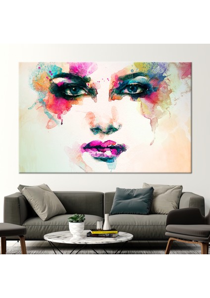 1 Parça Kanvas Tablo Suluboya Kadın Kanvas Dekor Modern Posteri Soyut Hediye Kanvas fiyatları