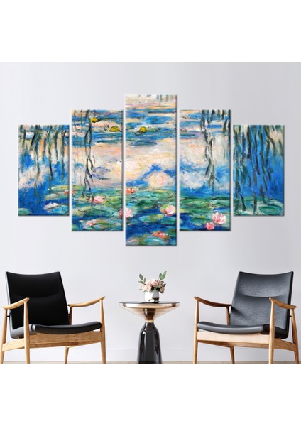 5 Parçalı Mix Kanvas Tablo Botanik Hediye Kanvas Çiçek Posteri Çiçek Kanvas Sanatı