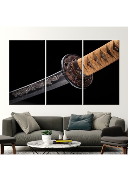 3 Parçalı Kanvas Tablo Blade Kanvas Sanatı Blade Süs Kanvas Katana Blade Kanvas Dekor fiyatları